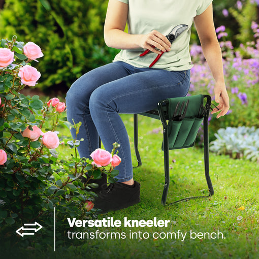 GardenEase™ | Padded Garden Kneeler & Seat with Support Handles