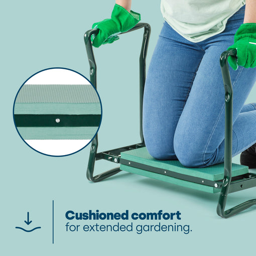 GardenEase™ | Padded Garden Kneeler & Seat with Support Handles