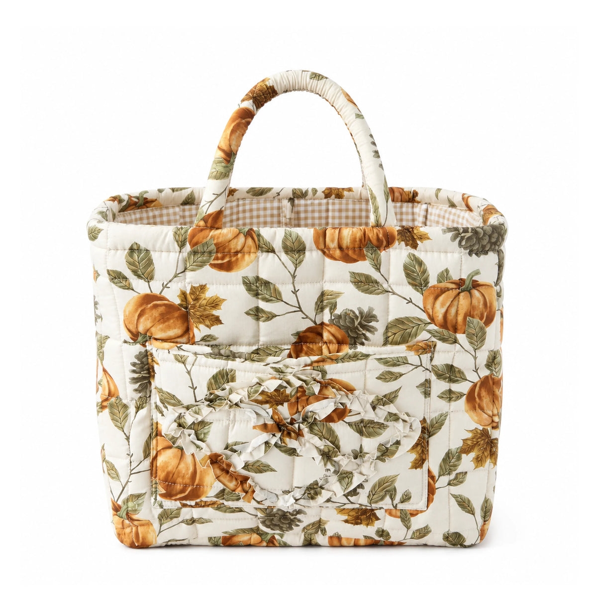 FloraCarry™ | Spacious Quilted Floral Storage Tote