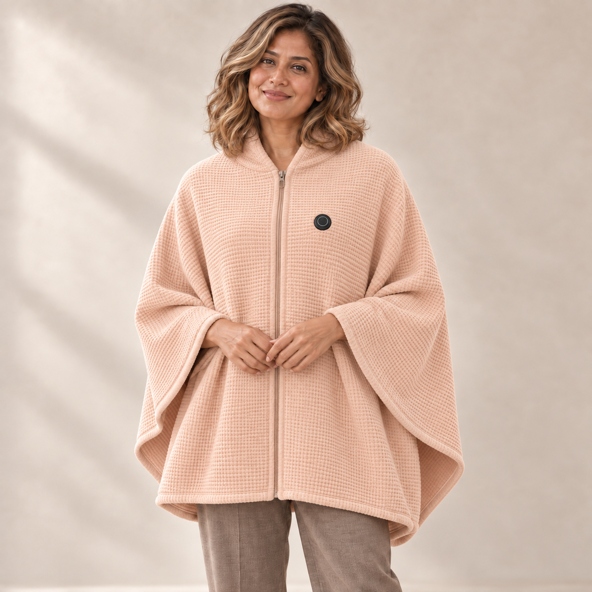 WarmCove™ | Women's Heated Knit Poncho Sweater