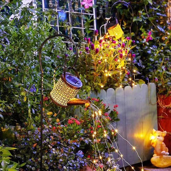 GlowCascade™ | Solar Watering Can Garden Light with Cascading Fairy Lights