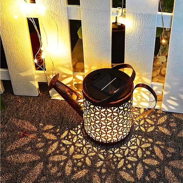 GlowCascade™ | Solar Watering Can Garden Light with Cascading Fairy Lights