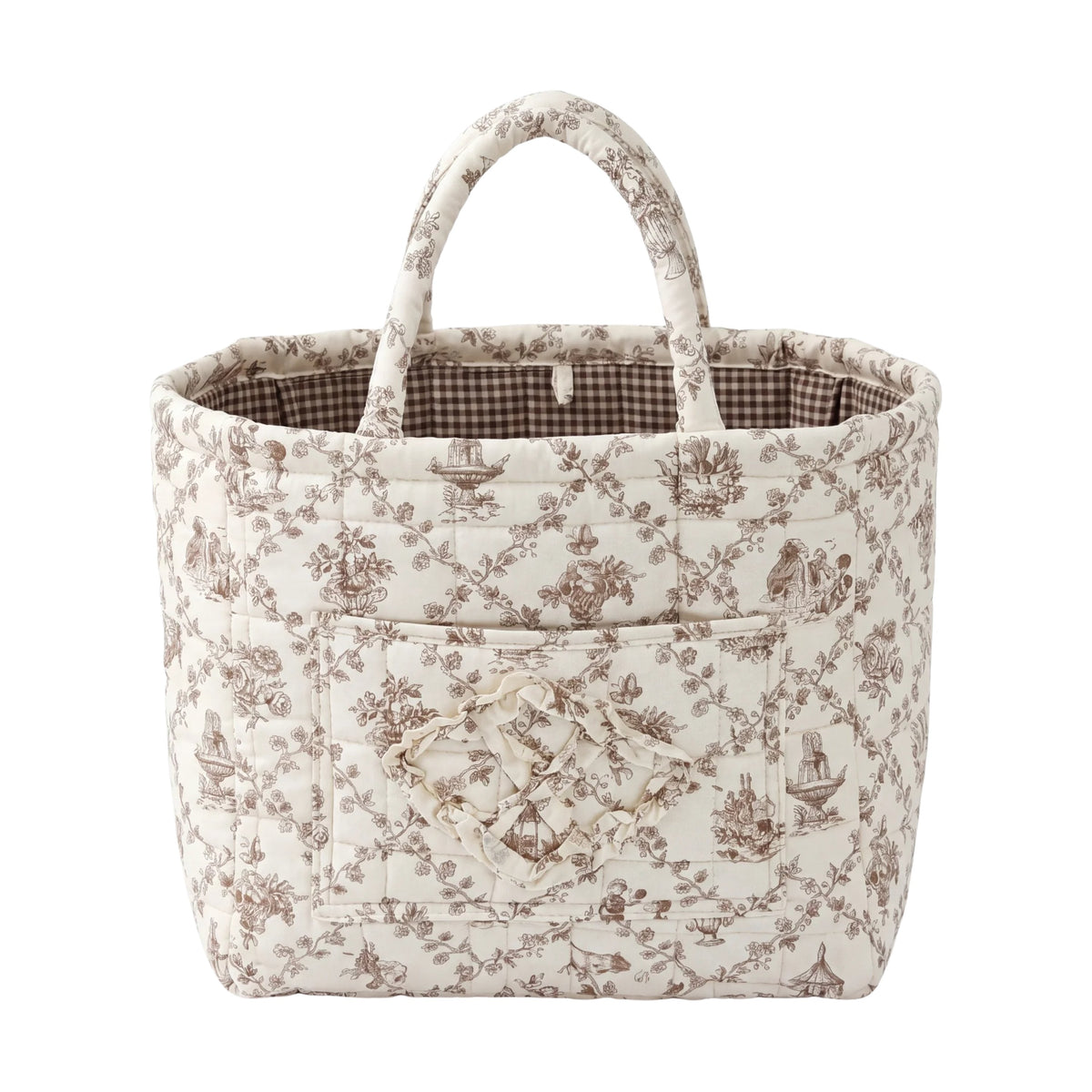 FloraCarry™ | Spacious Quilted Floral Storage Tote