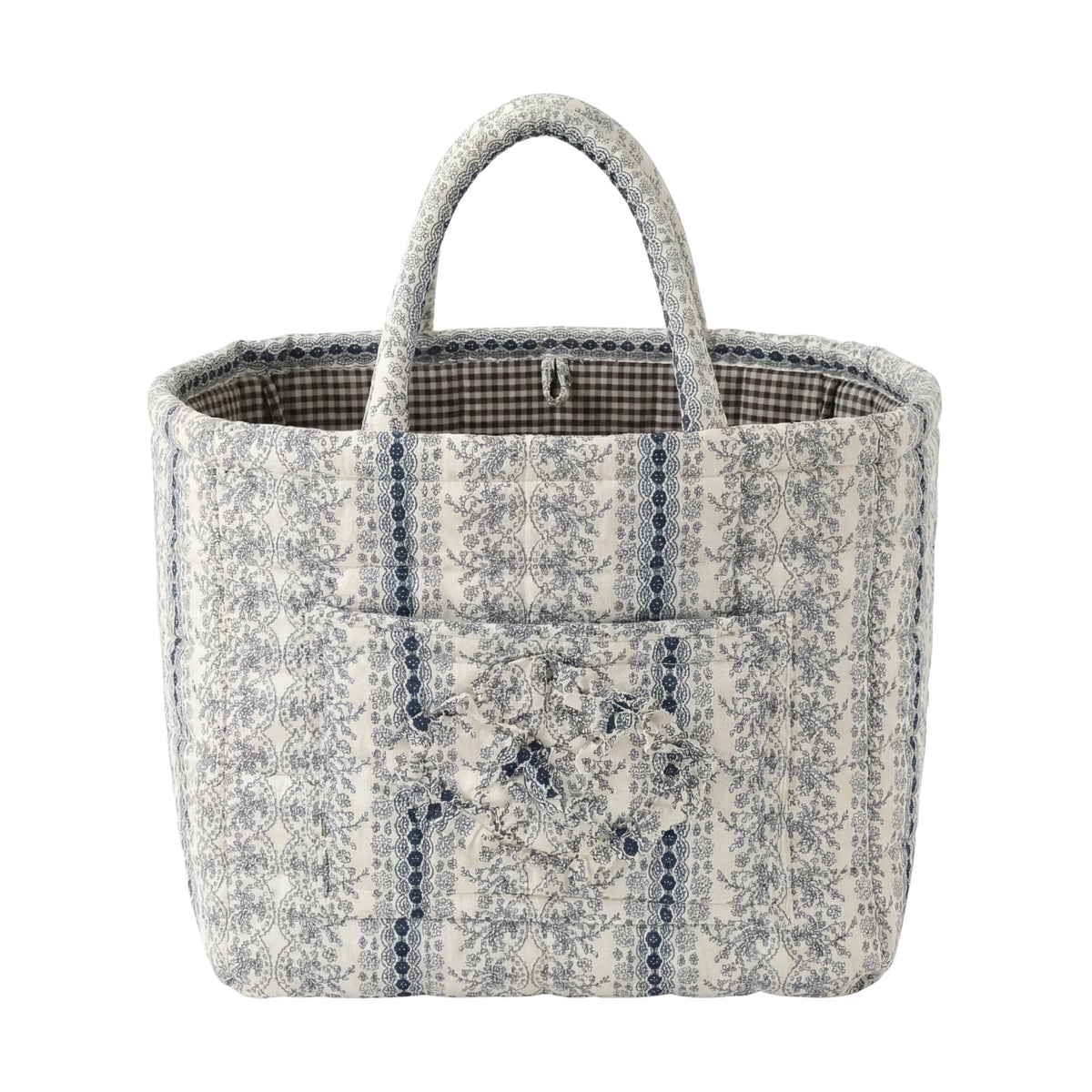 FloraCarry™ | Spacious Quilted Floral Storage Tote
