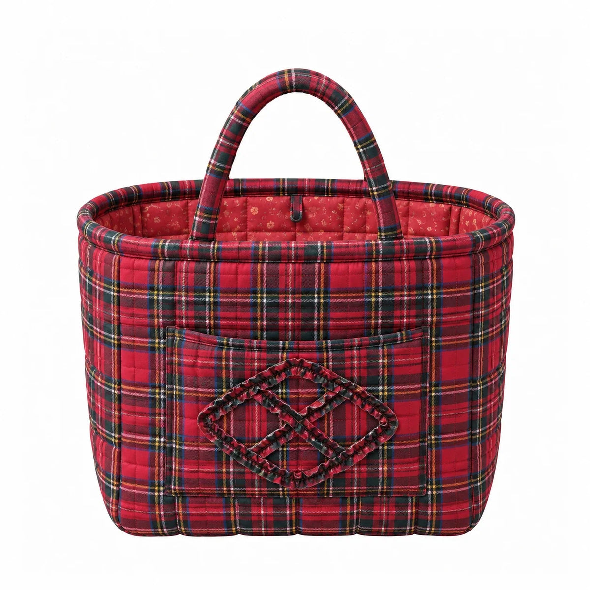FloraCarry™ | Spacious Quilted Floral Storage Tote