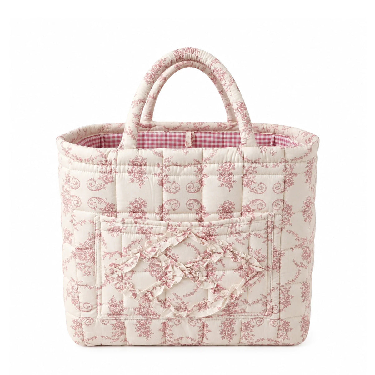 FloraCarry™ | Spacious Quilted Floral Storage Tote