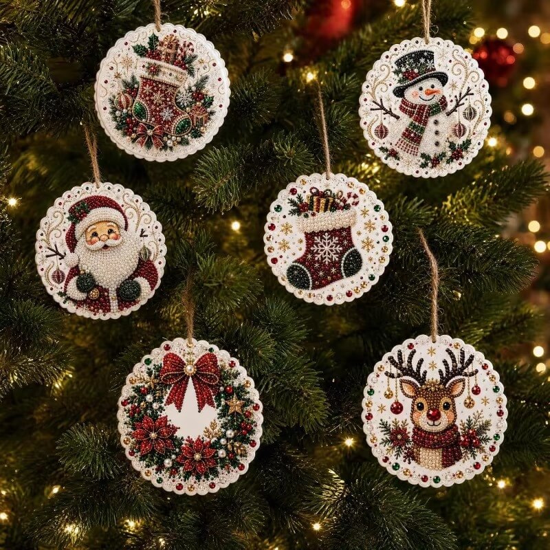 FestiveSpark™ | Christmas Diamond Art Ornament Decorating Kit