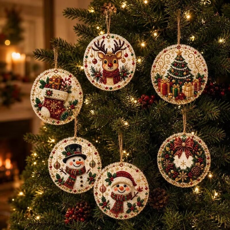 FestiveSpark™ | Christmas Diamond Art Ornament Decorating Kit