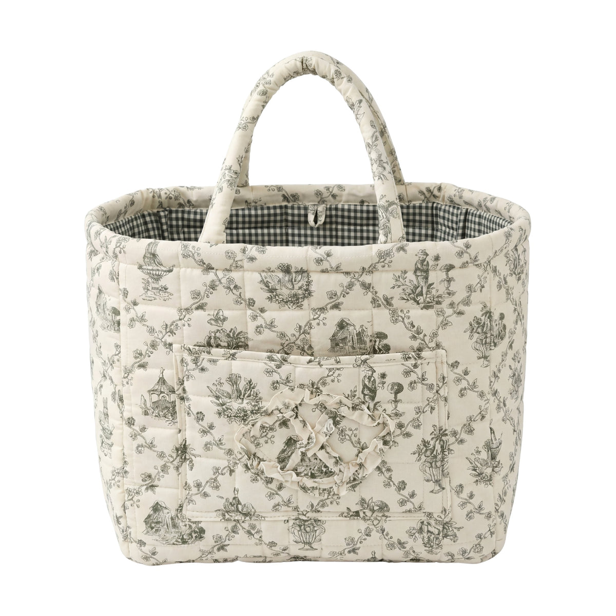 FloraCarry™ | Spacious Quilted Floral Storage Tote