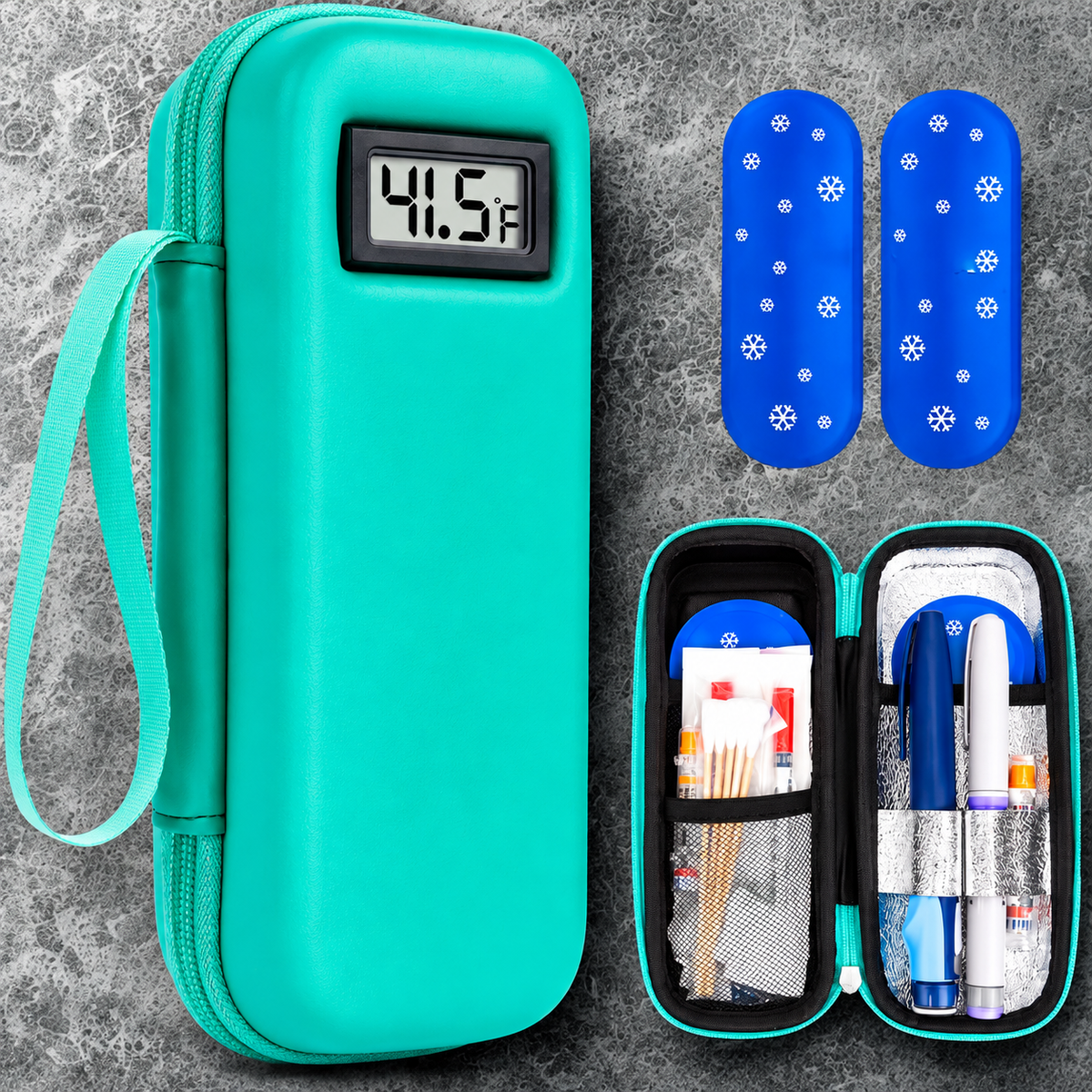 FrostKeep™ | Portable Peptide Cooling Case with Digital Temperature Display