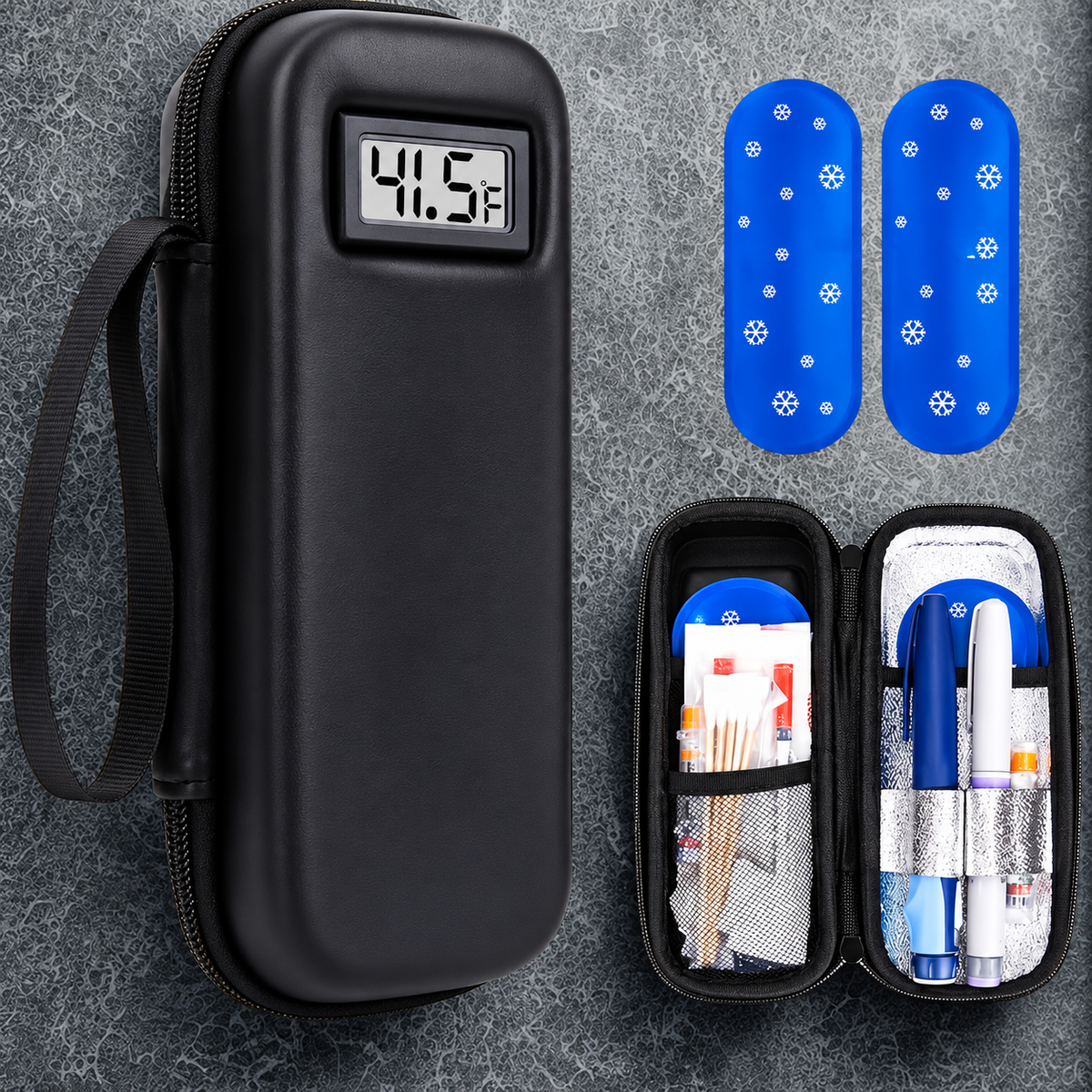 FrostKeep™ | Portable Peptide Cooling Case with Digital Temperature Display