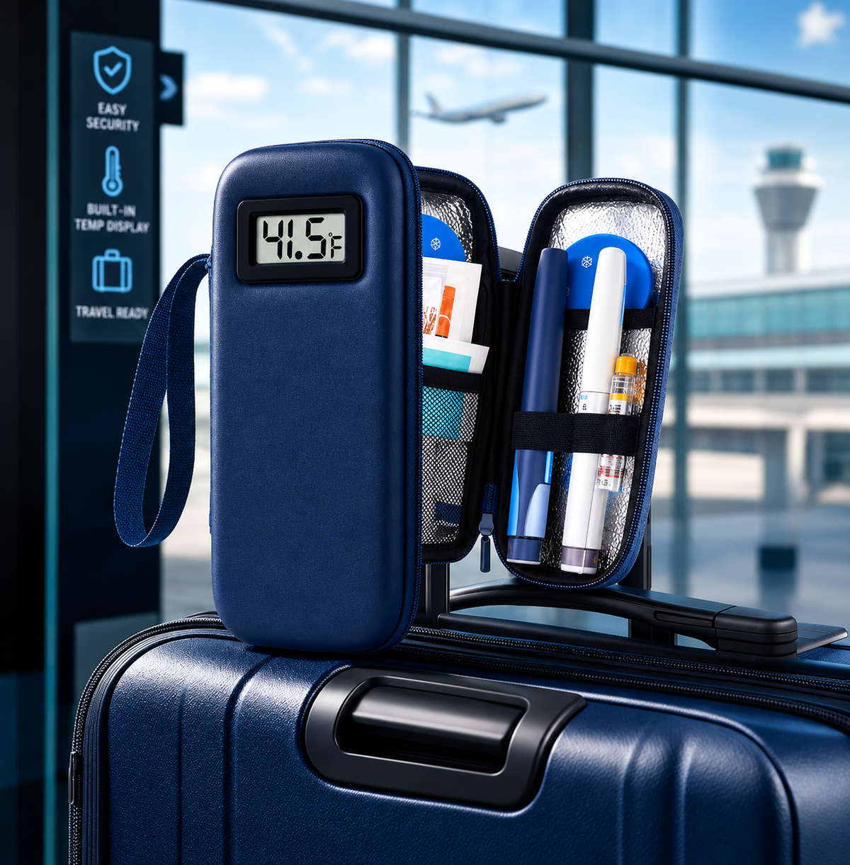 FrostKeep™ | Portable Peptide Cooling Case with Digital Temperature Display