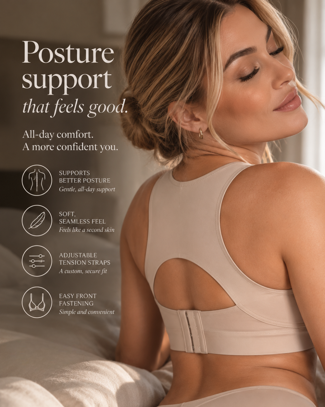 PostureLuxe™ Front-Closure Support Bra