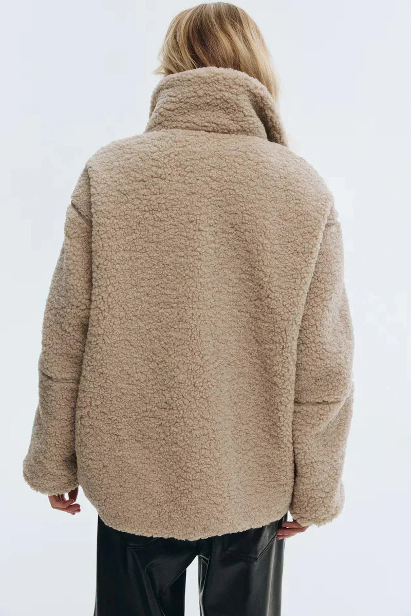 TeddyLuxe™ Cozy Sherpa Jacket for Women