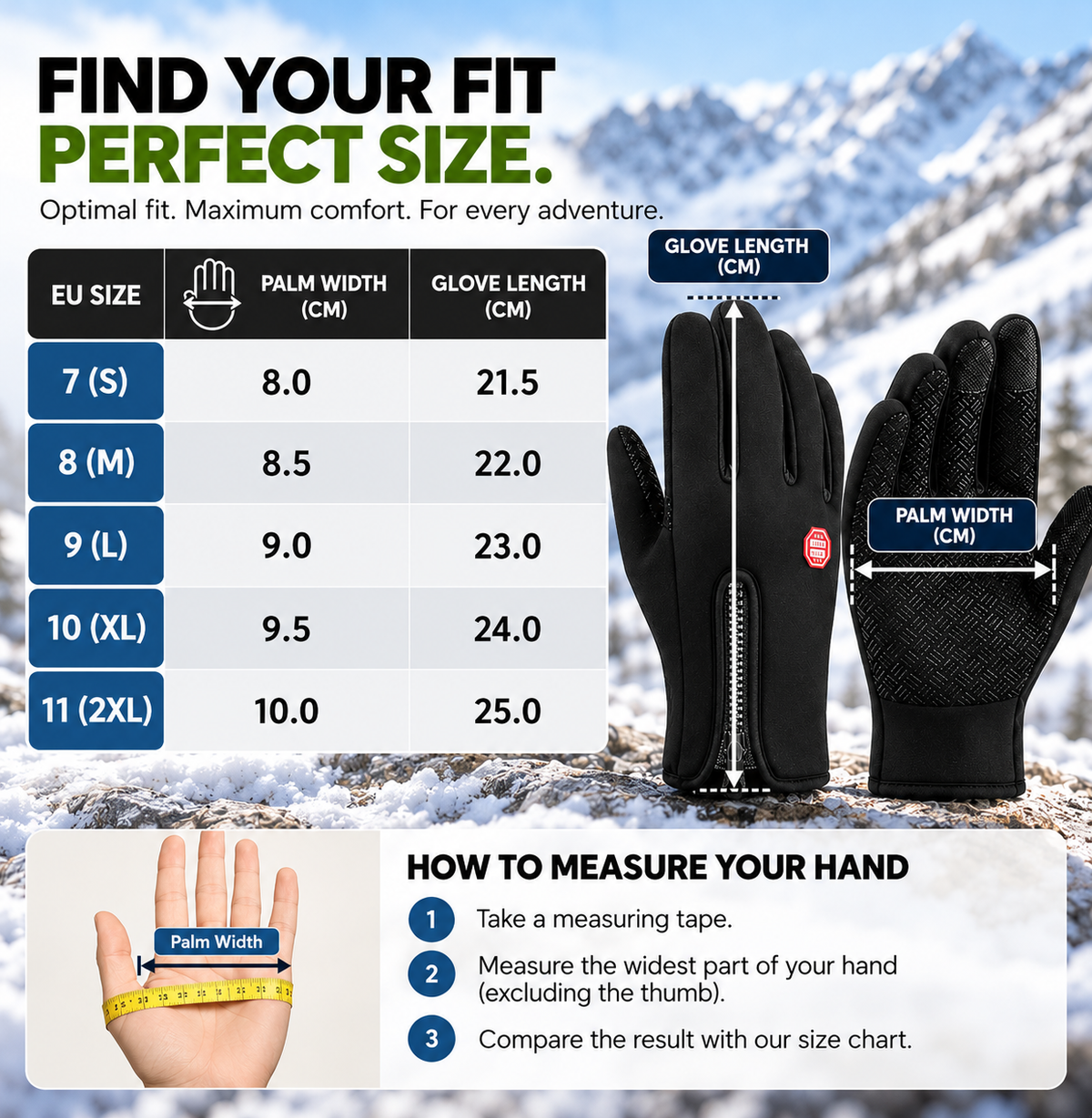 ThermoGrip™ | Waterproof Thermal Touchscreen Gloves for Cold Weather