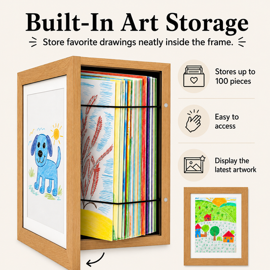 ArtKeep™ | Kids’ Art Frame – Stylishly Display & Store Their Creative Masterpieces
