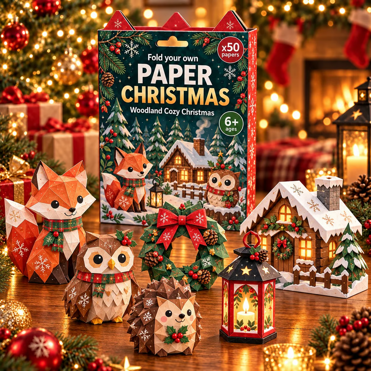 PaperWonder™ | Christmas Paper Folding Craft Kit – 250 Sheets