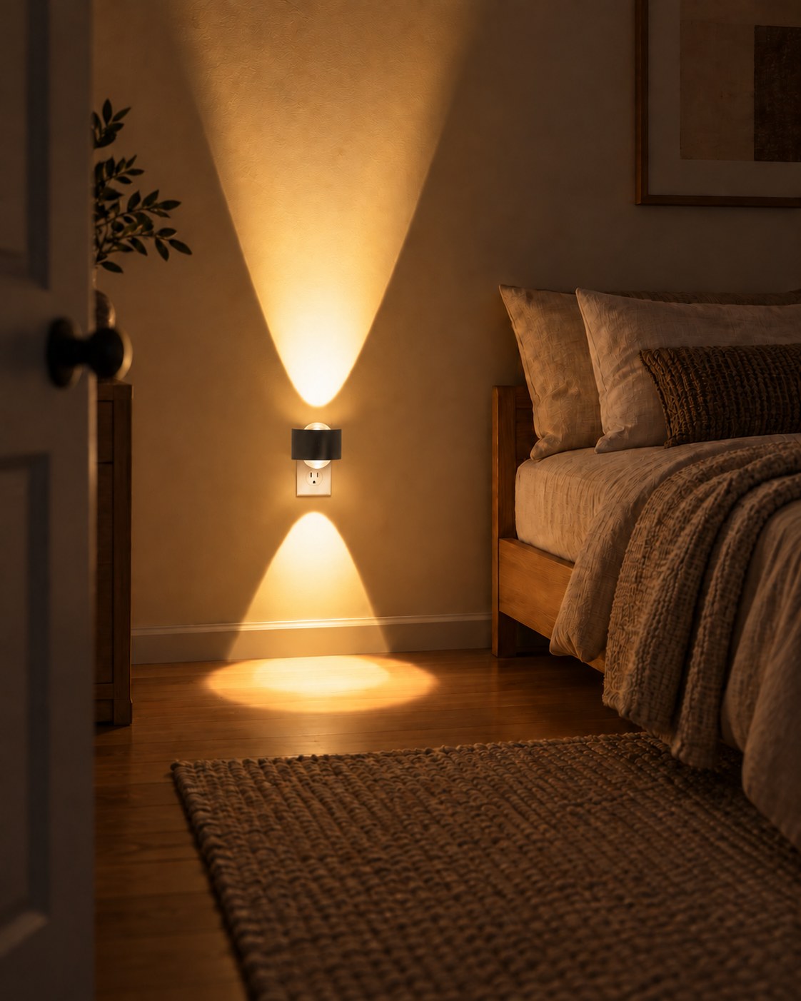 HaloBeam™ | Adjustable Plug-In LED Wall Night Light