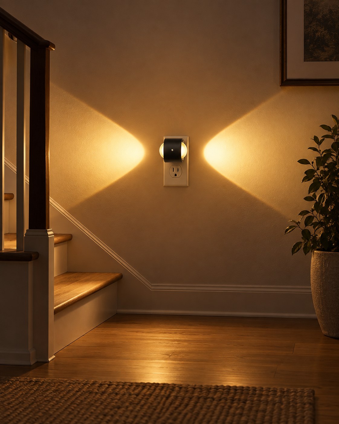 HaloBeam™ | Adjustable Plug-In LED Wall Night Light
