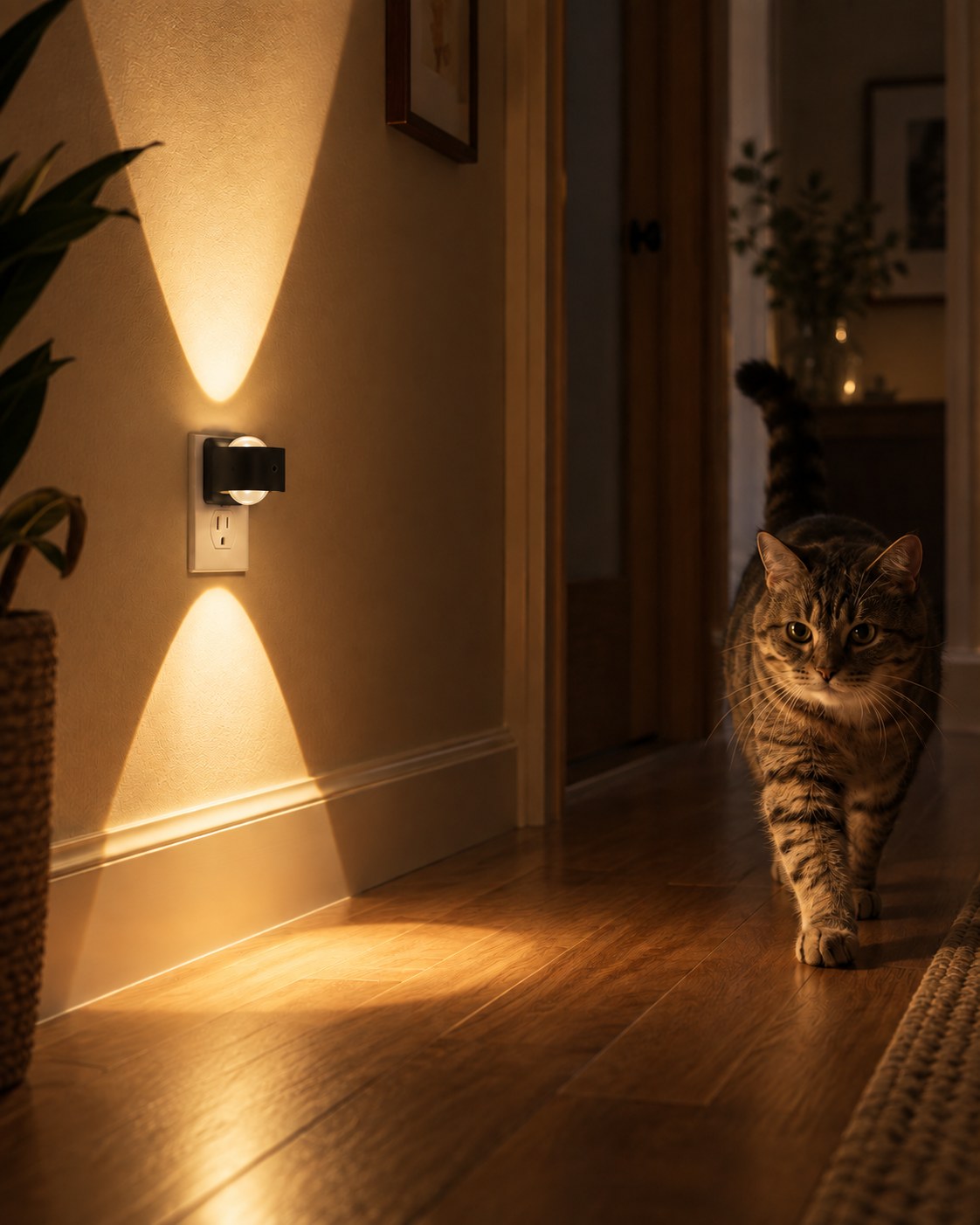 HaloBeam™ | Adjustable Plug-In LED Wall Night Light