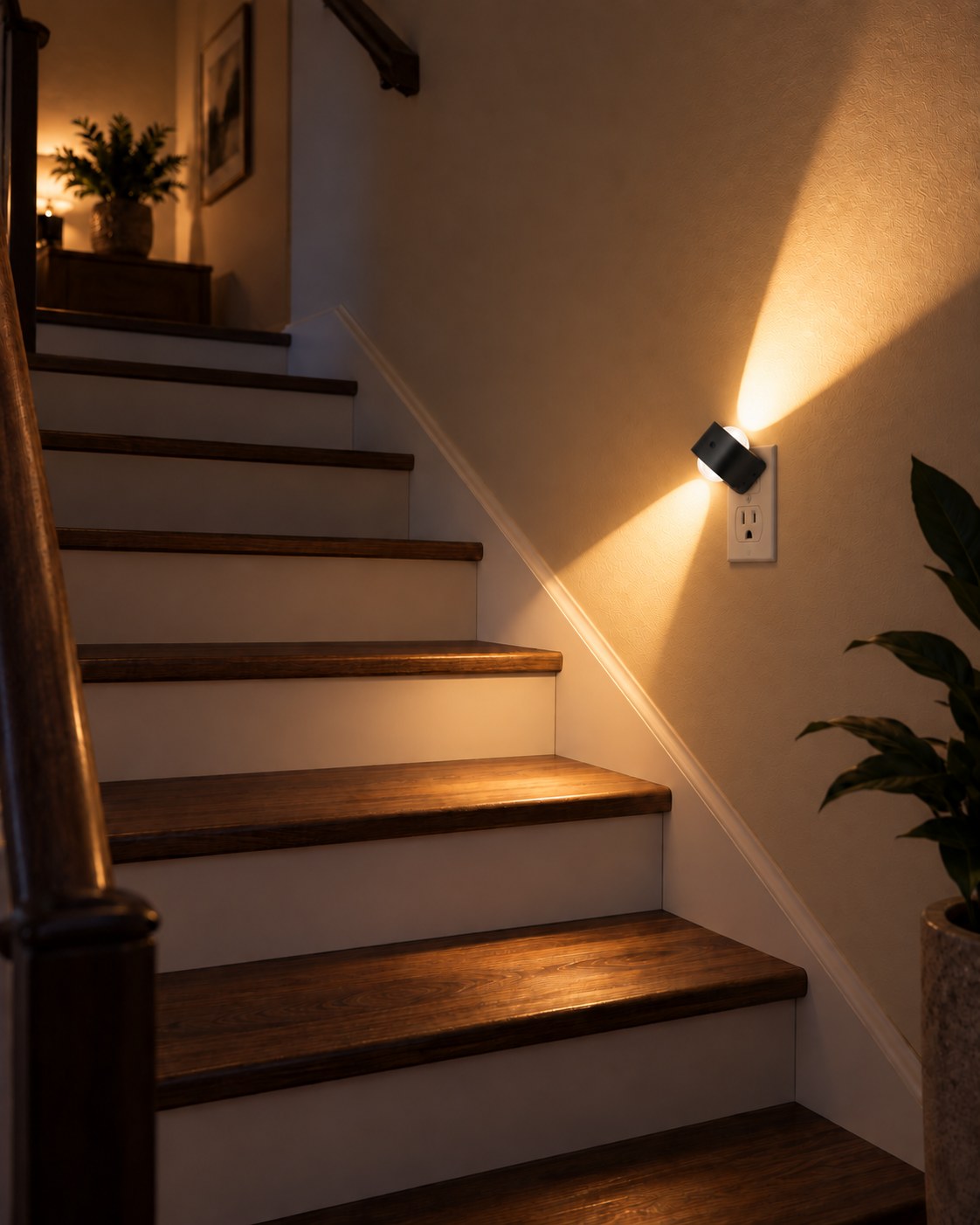 HaloBeam™ | Adjustable Plug-In LED Wall Night Light