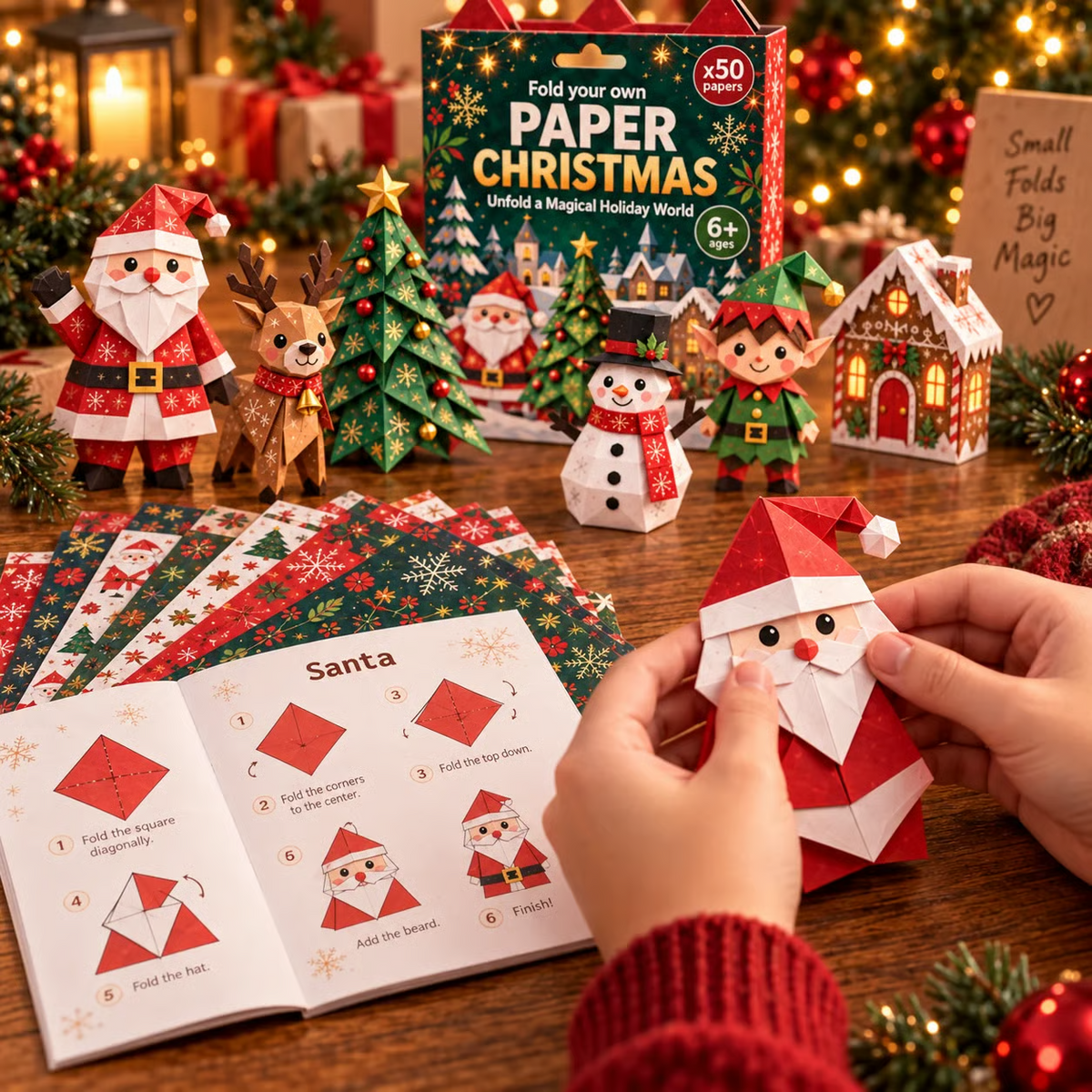 PaperWonder™ | Christmas Paper Folding Craft Kit – 250 Sheets