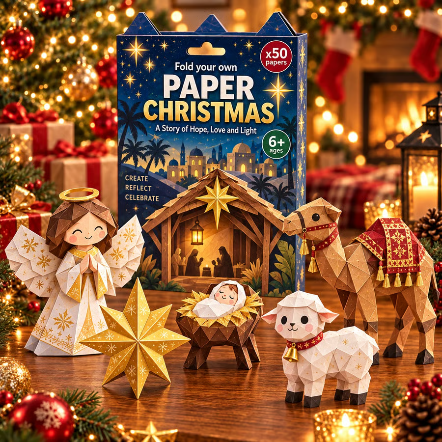 PaperWonder™ | Christmas Paper Folding Craft Kit – 250 Sheets