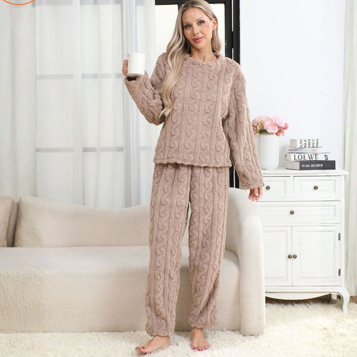 CozyBloom™ | Women's Plush Fleece Pajama Set