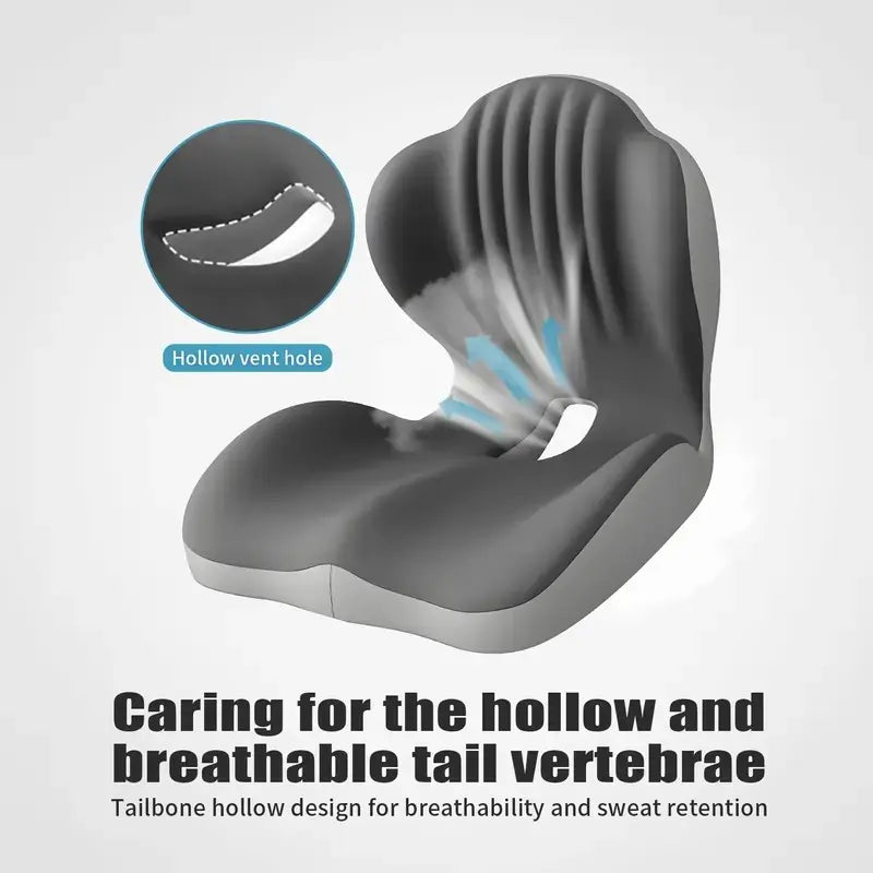 PostureNest™ Ergonomic Seat Cushion with Back Support