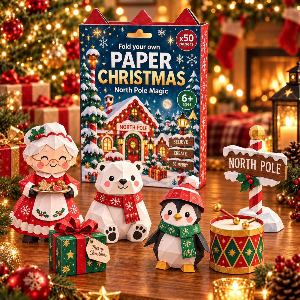 PaperWonder™ | Christmas Paper Folding Craft Kit – 250 Sheets