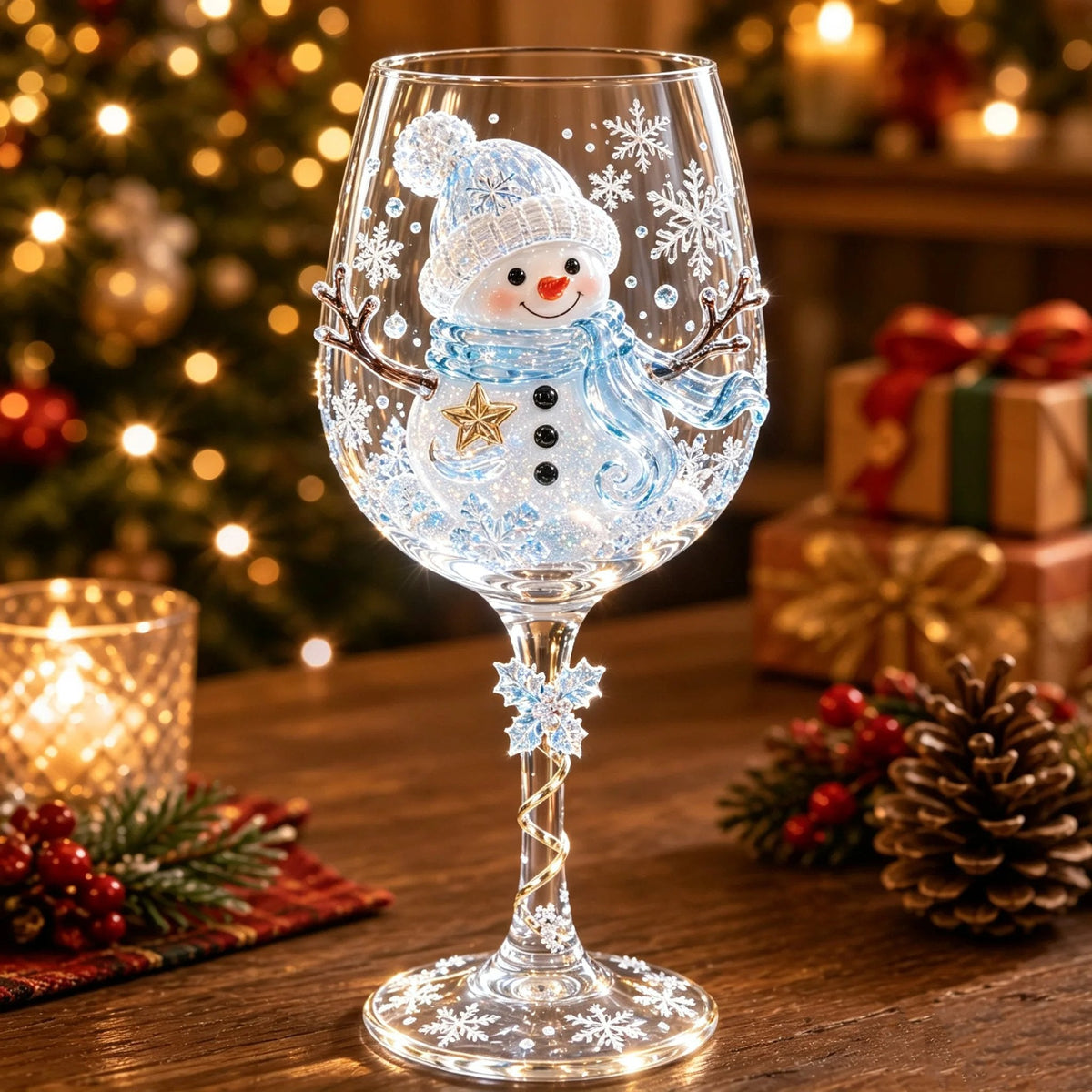 NoëlLuxe™ | 3D Festive Wine Glass Gift Collection