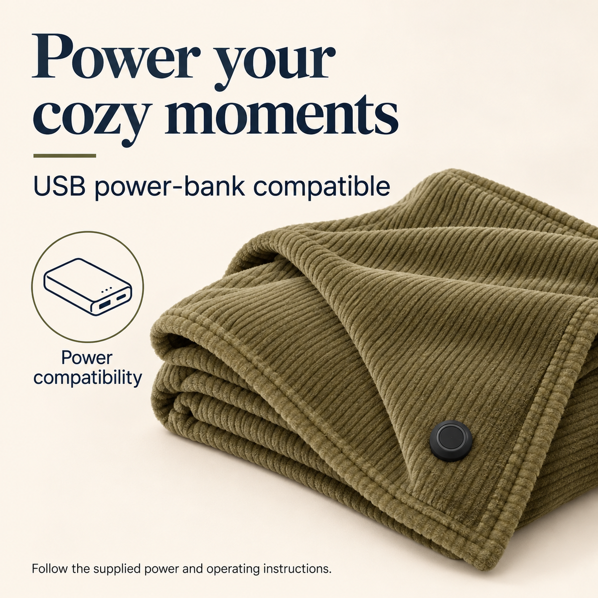 WarmCove™ | Women's Heated Knit Poncho Sweater