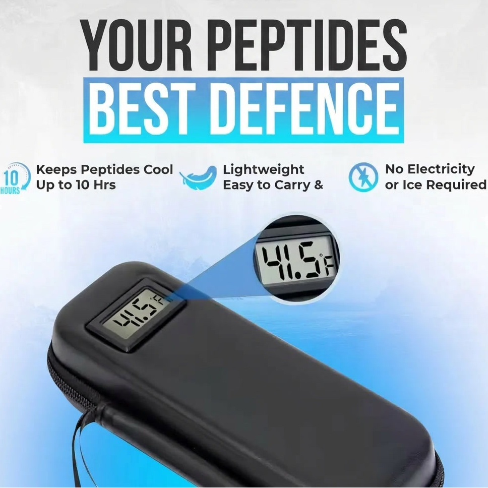 FrostKeep™ | Portable Peptide Cooling Case with Digital Temperature Display