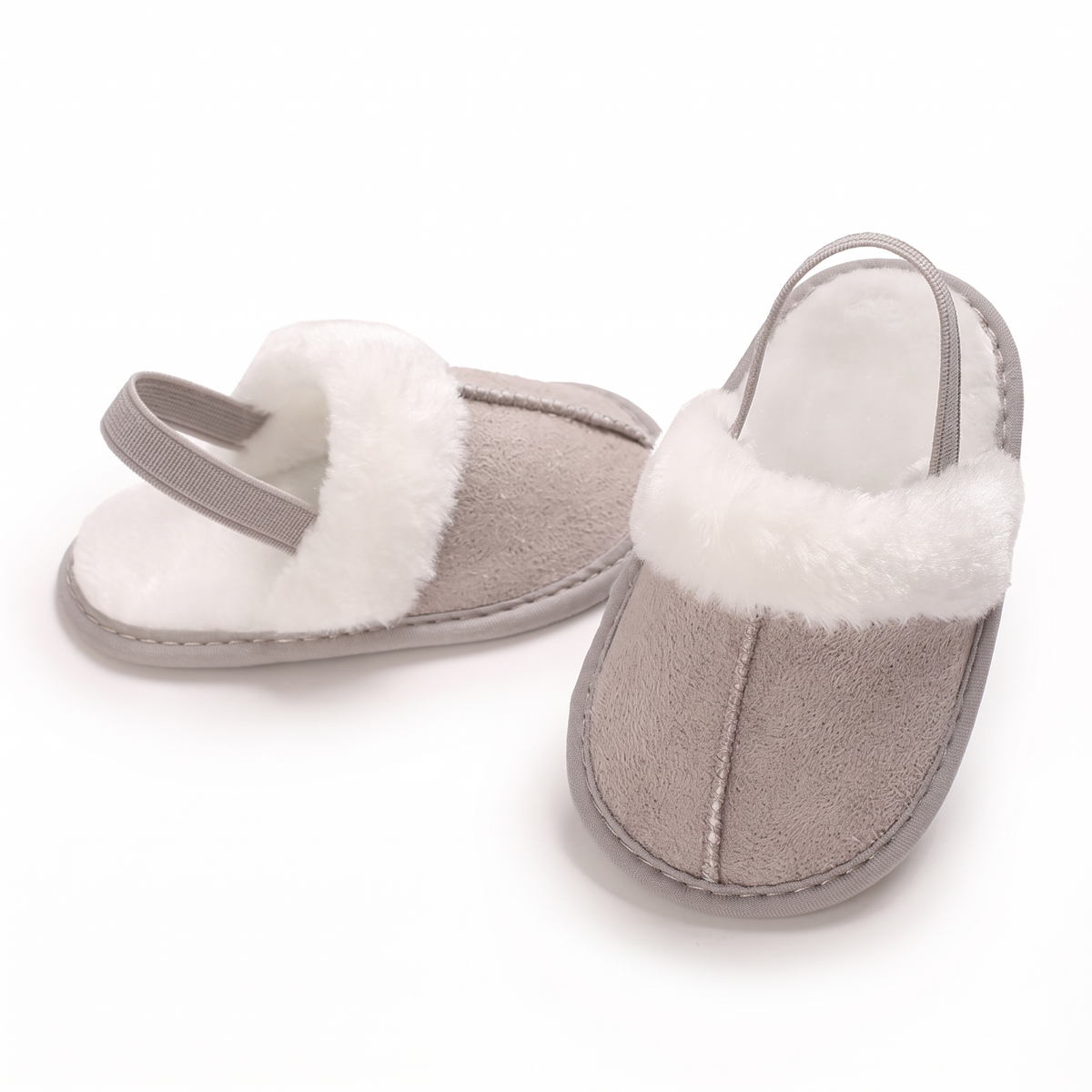 TinyCuddle™ | Cozy Baby Slippers with Back Strap