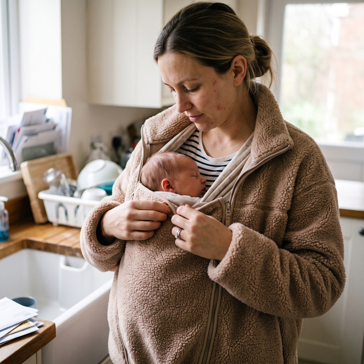 CuddleCarry™ Cozy Maternity & Babywearing Sherpa Jacket