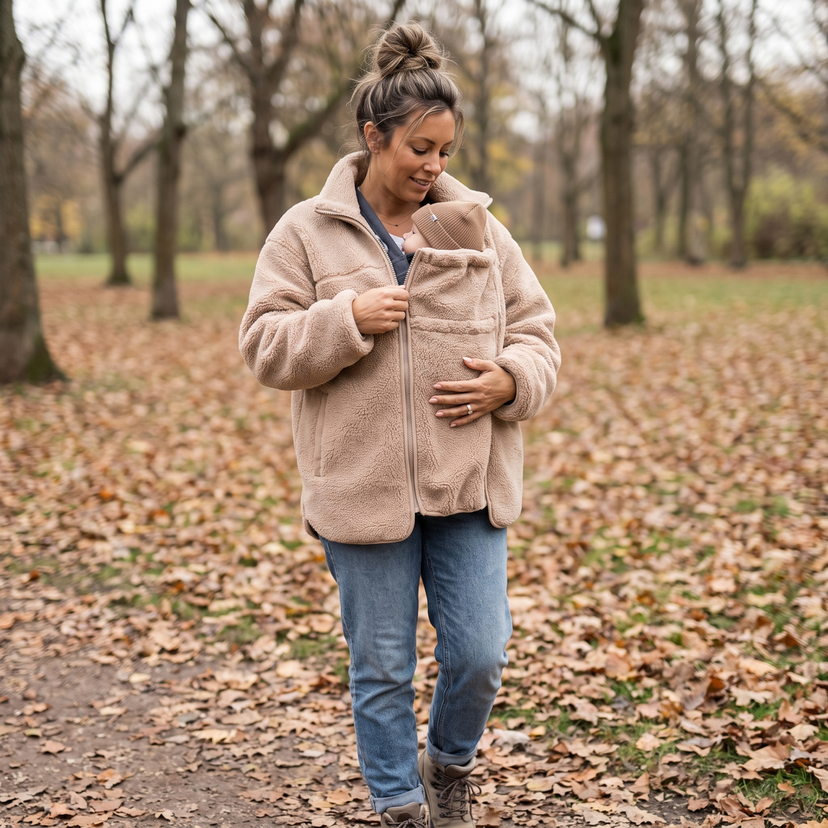 CuddleCarry™ Cozy Maternity & Babywearing Sherpa Jacket