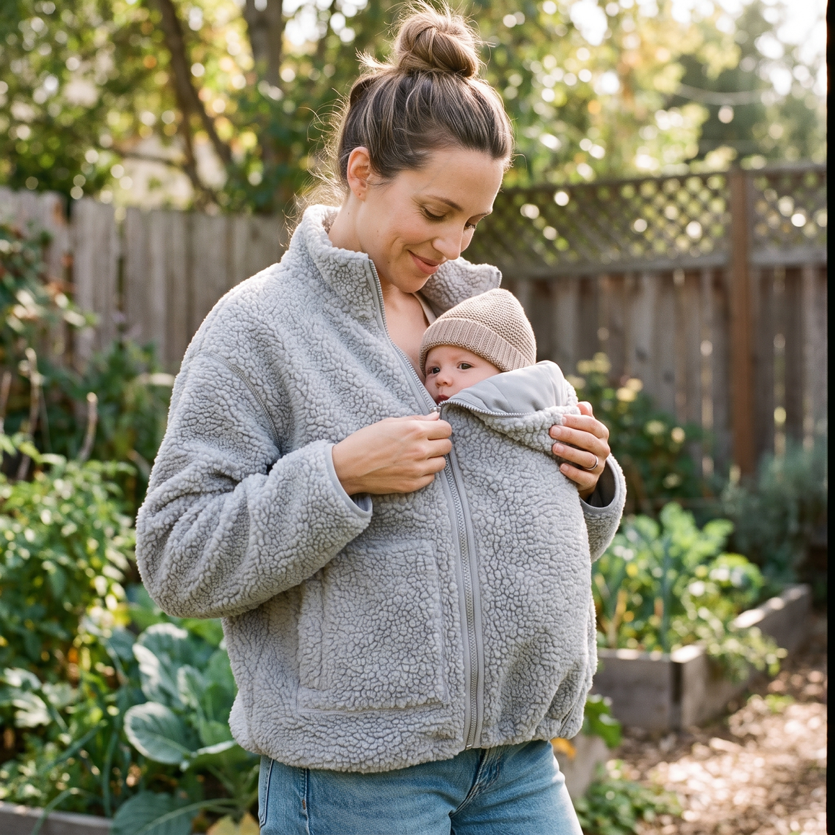 CuddleCarry™ Cozy Maternity & Babywearing Sherpa Jacket