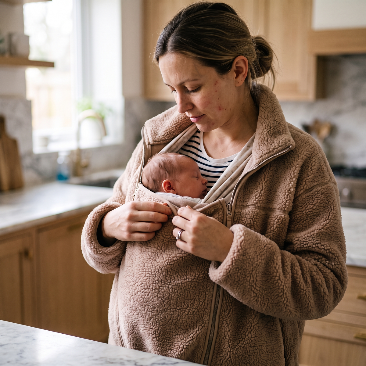 CuddleCarry™ Cozy Maternity & Babywearing Sherpa Jacket