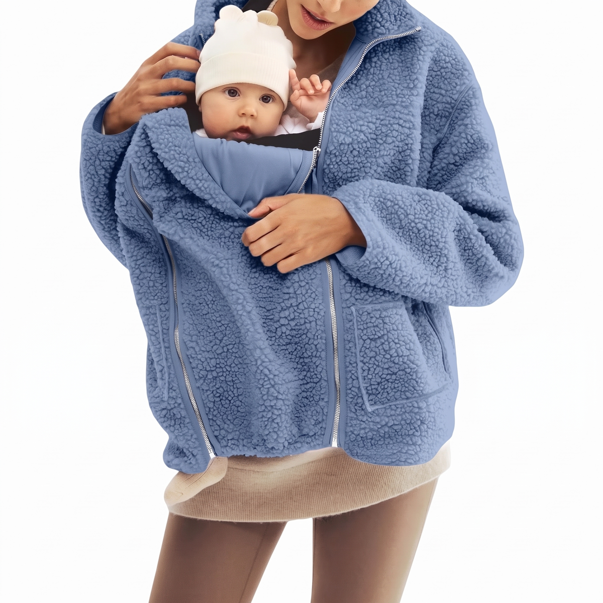 CuddleCarry™ Cozy Maternity & Babywearing Sherpa Jacket