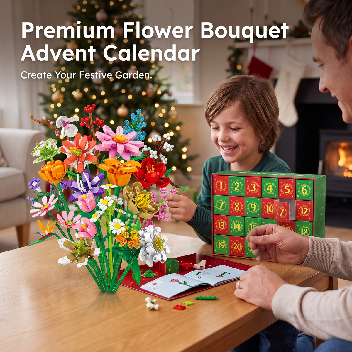 BloomWonder™ | Christmas Flower Building Blocks Advent Calendar