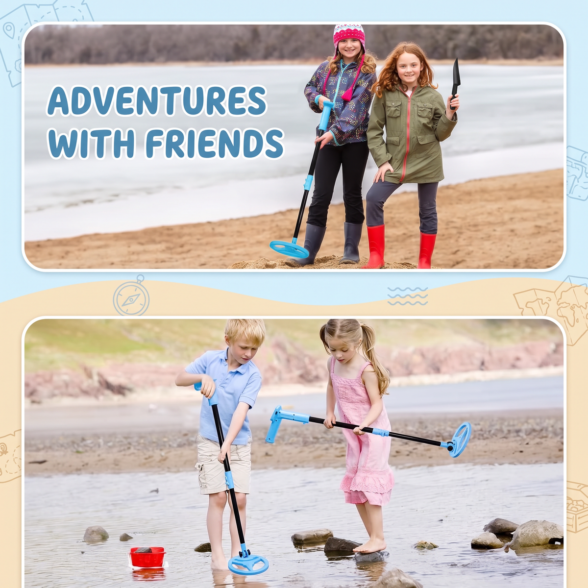 TreasureQuest™ | Kids' Digital Metal Detector for Outdoor Adventures