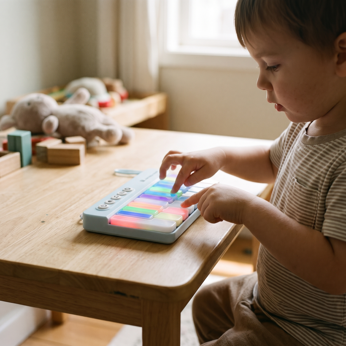 RainbowKeys™ | Interactive Kids' Mini Piano with Colorful LED Lights