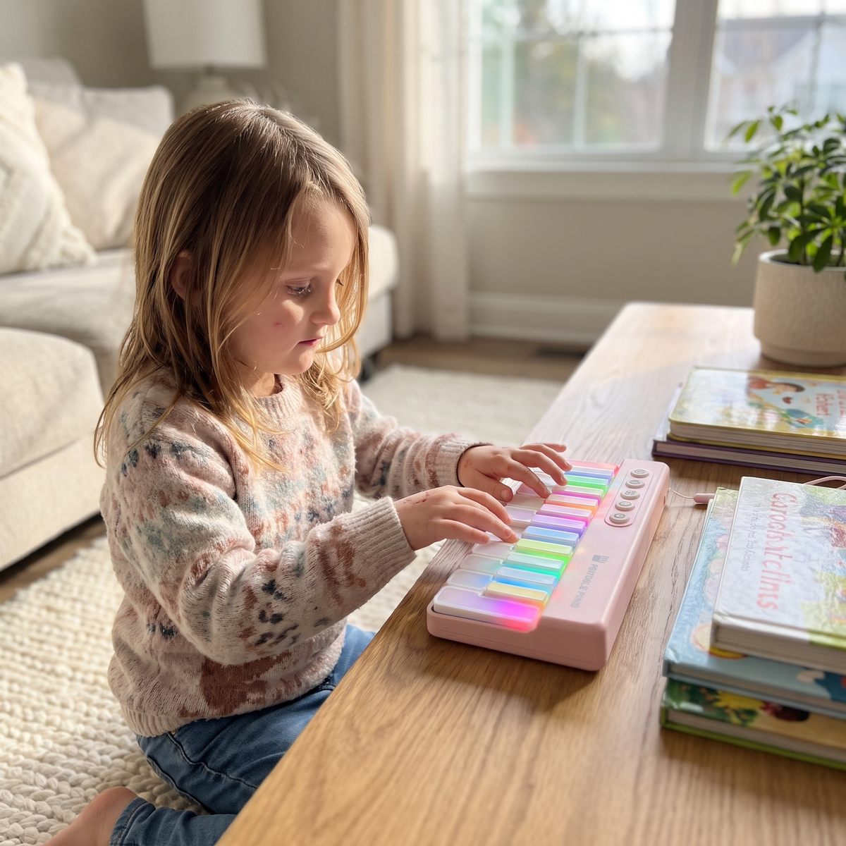 RainbowKeys™ | Interactive Kids' Mini Piano with Colorful LED Lights