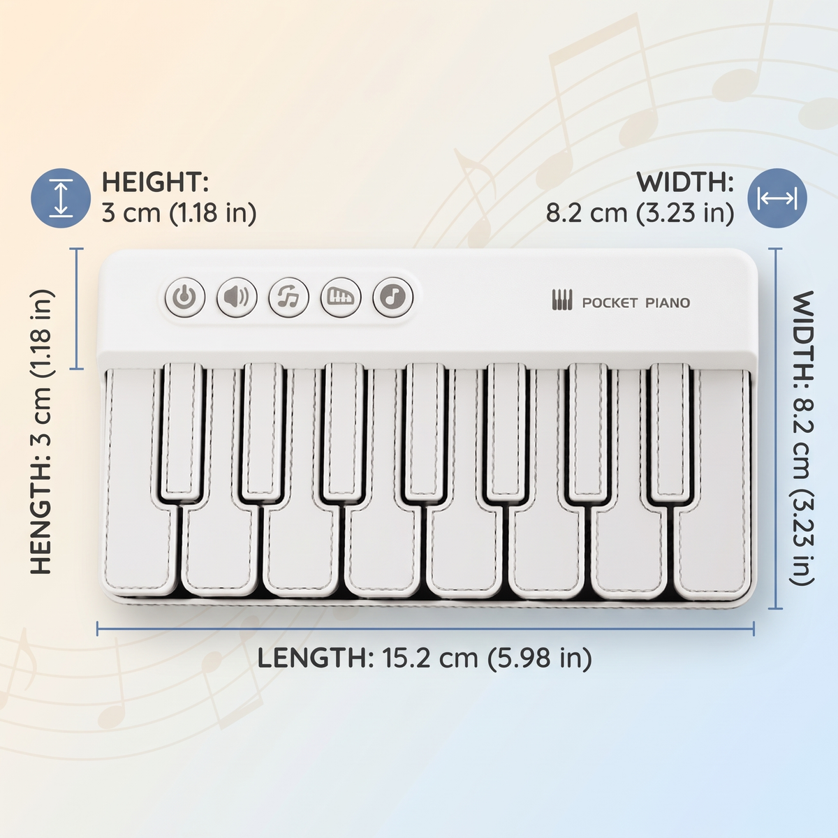 RainbowKeys™ | Interactive Kids' Mini Piano with Colorful LED Lights