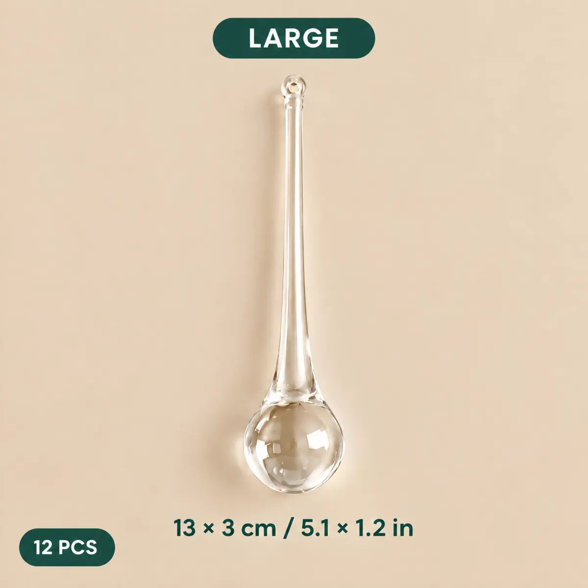 CrystalDrop™ | Elegant Glass Teardrop Christmas Tree Ornaments