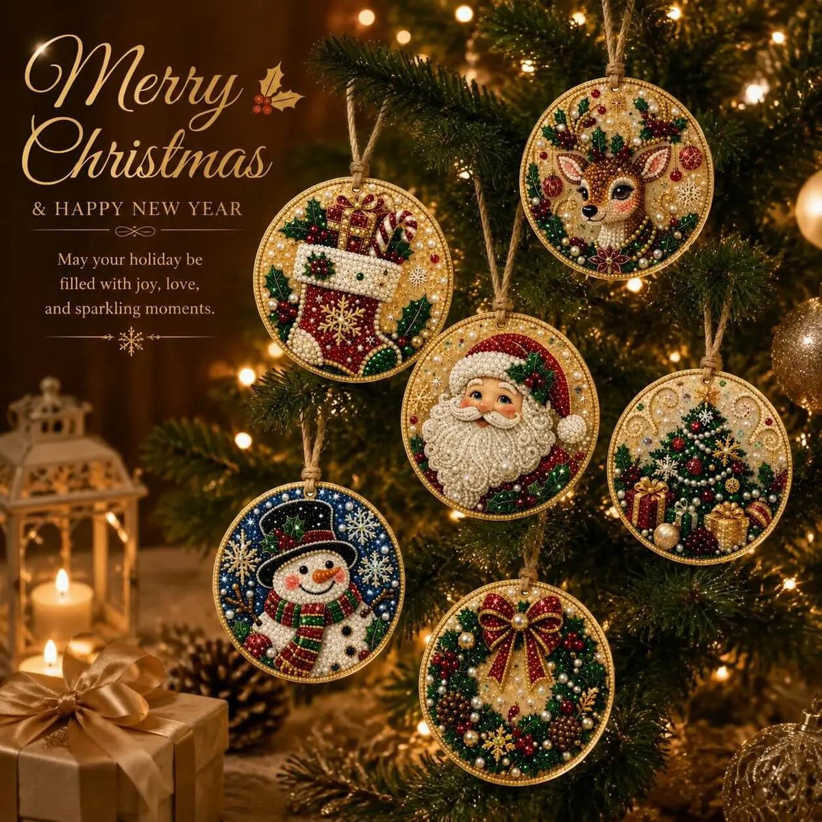 FestiveSpark™ | Christmas Diamond Art Ornament Decorating Kit