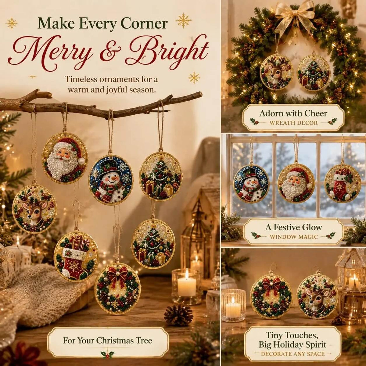 FestiveSpark™ | Christmas Diamond Art Ornament Decorating Kit