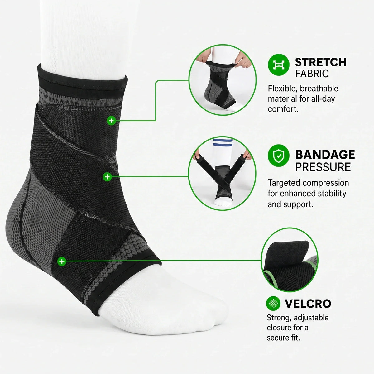 AnkleFlex™ Adjustable Compression Support Sleeve