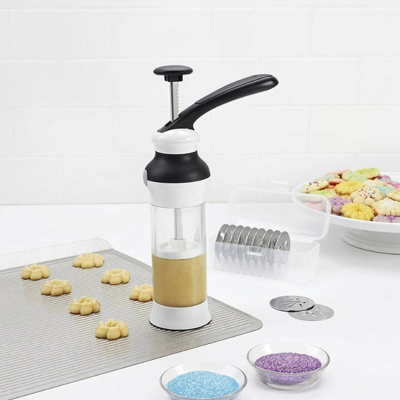 BakeBloom™ | Cookie Press Kit with 12 Decorative Discs