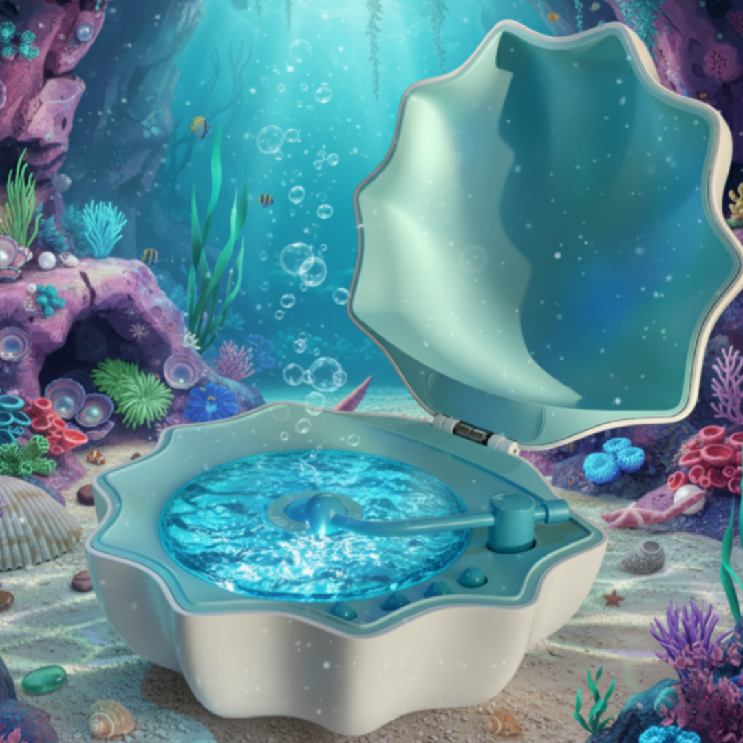 AquaShell™ | Color-Changing Ocean Wave Projector & Bluetooth Speaker